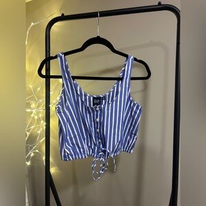Gap, crop tie tank, xxs (loose fit)